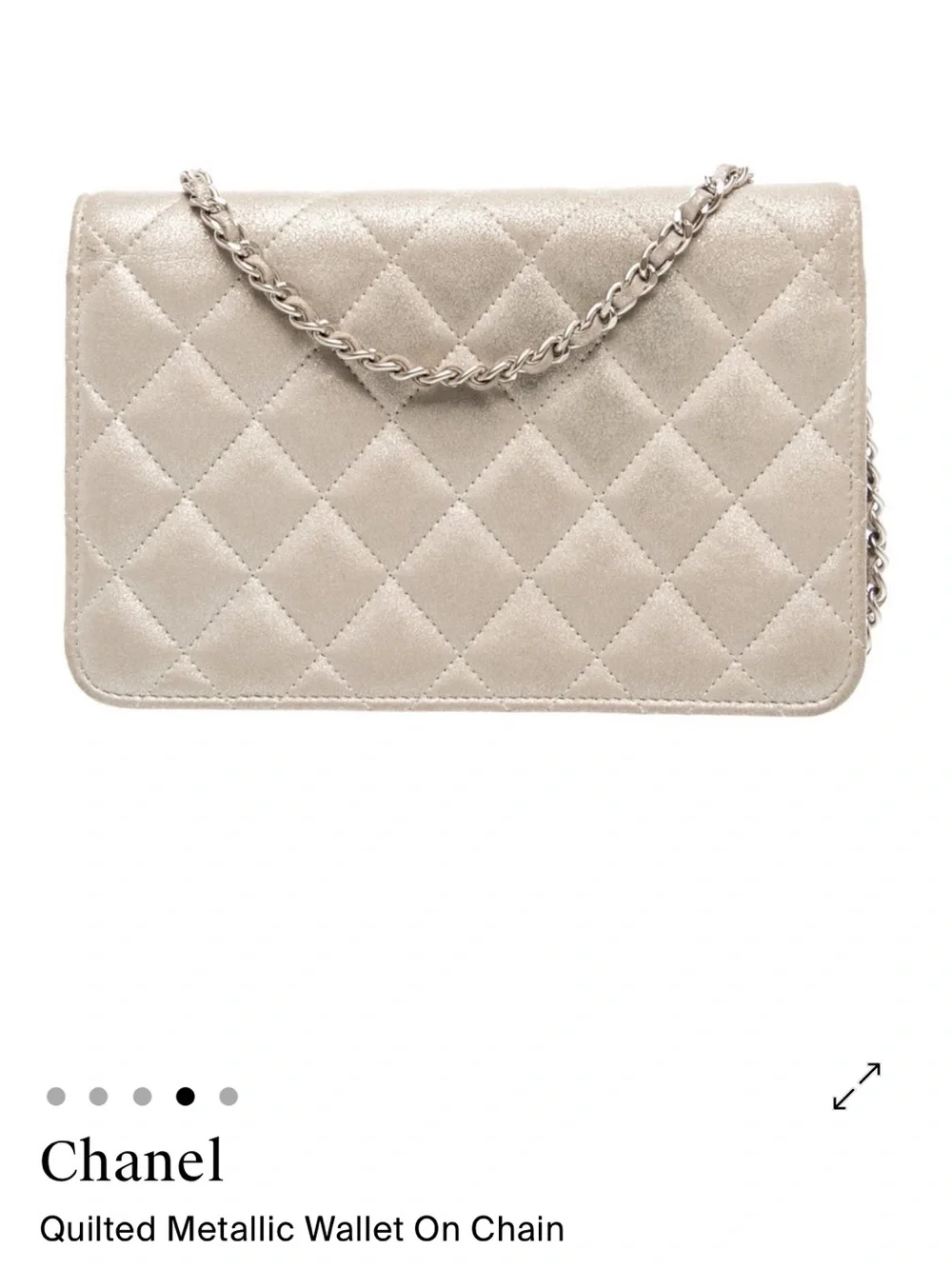 Chanel Metallic Wallet on Chain